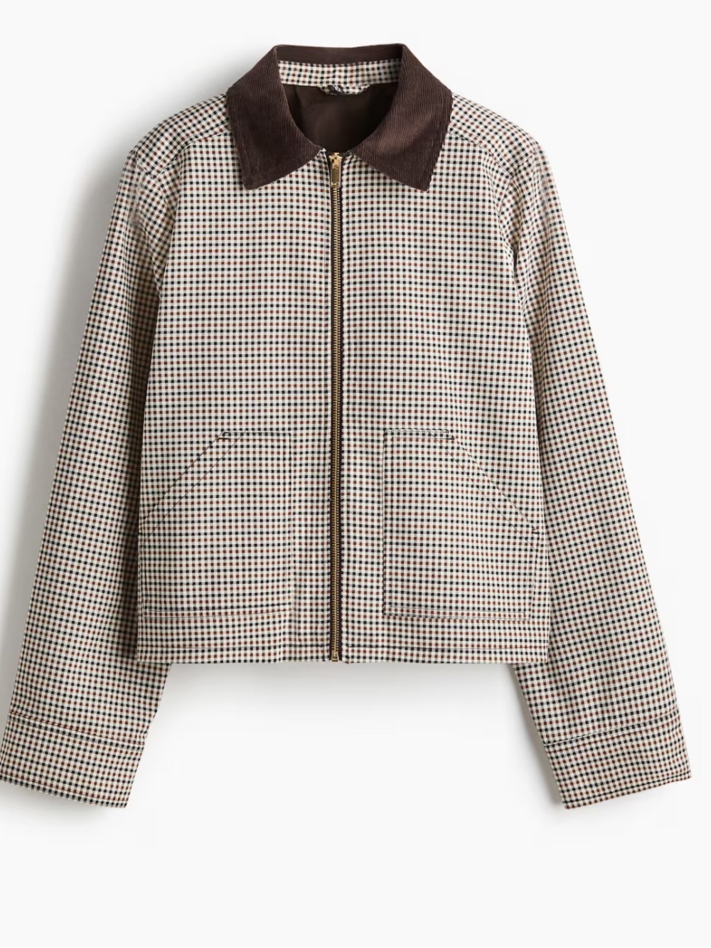 Twill Jacket With Corduroy Collar